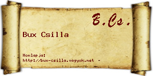 Bux Csilla névjegykártya